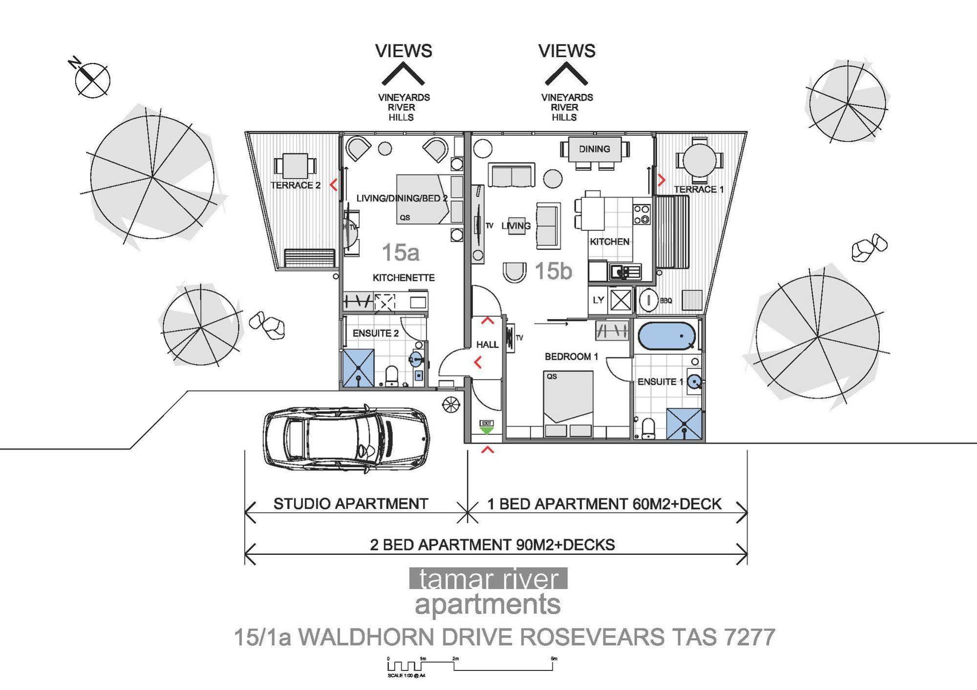 Tamar River Apartments Rosevears Exterior foto